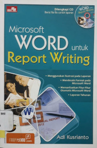 Image of Microsoft word untuk report writing